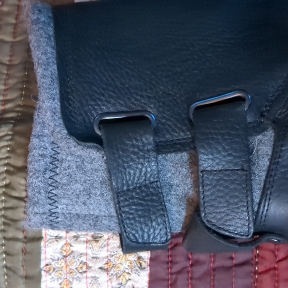 WOOLRICH* genuine leather size 8 velcro closure rubber sole wool lined boots - Picture 6 of 17